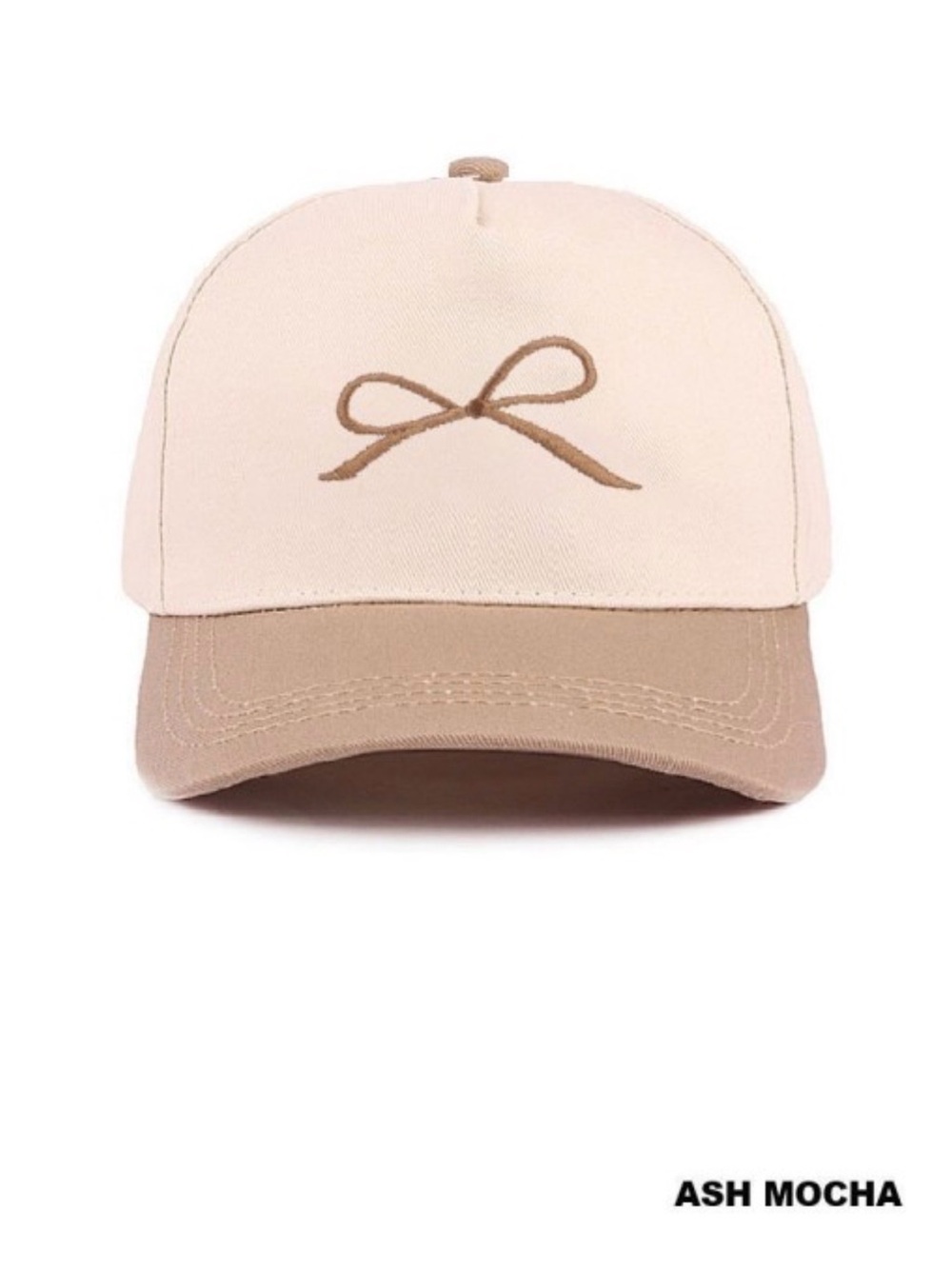 Ash Mocha Bow Accent Baseball Cap